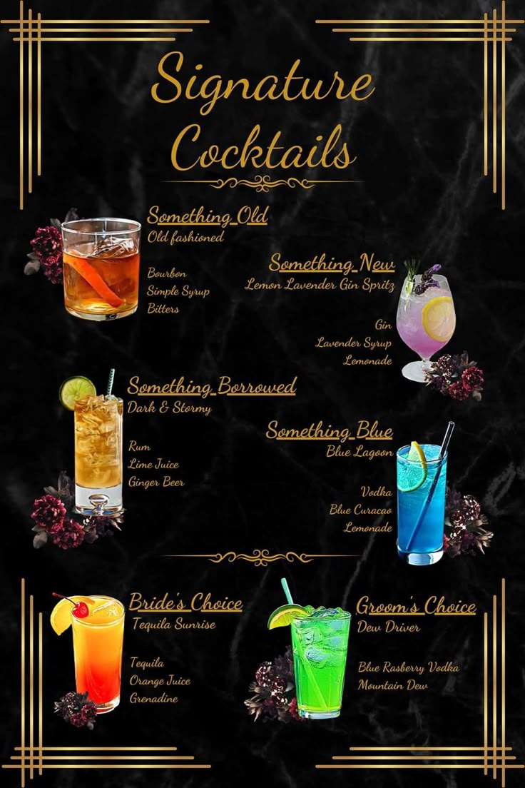 Drink Menu Page 1
